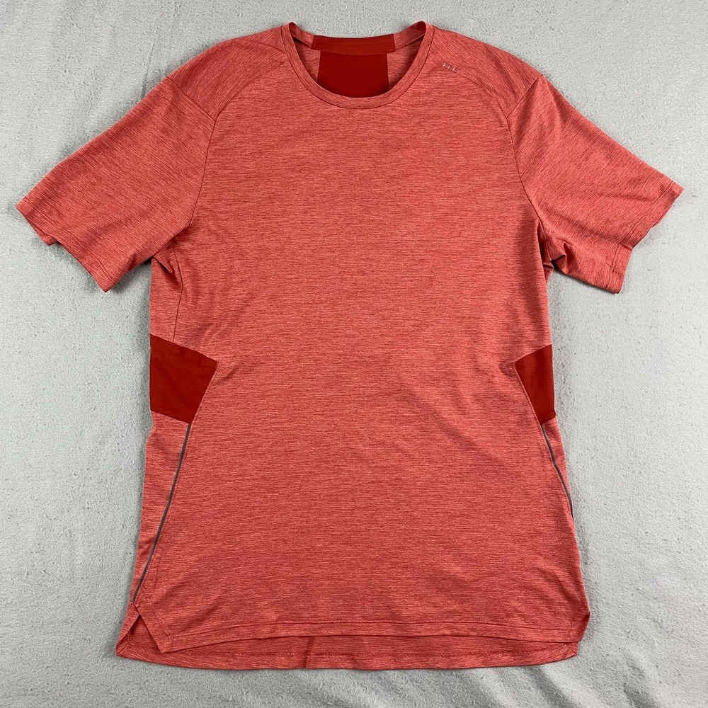 Lululemon Fast & Free Shirt Small Mens red Short Sleeve Lightweight Running Top